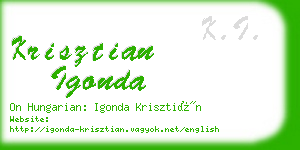 krisztian igonda business card